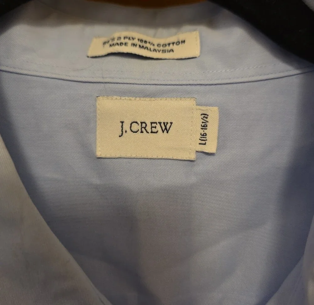 Men's J-Crew Light Blue Dress Shirt - Classic Button-Down